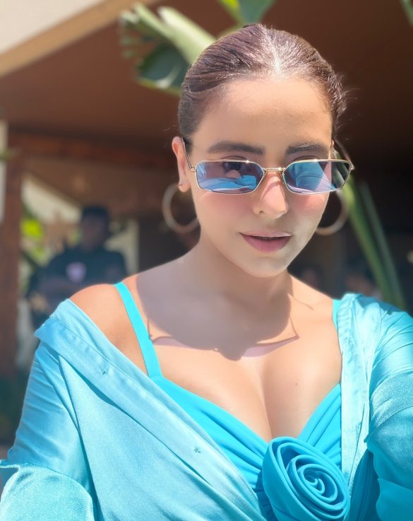 Aamna Sharif Stuns In Sexy Blue Dress During Her Monaco Vacation - See Photos