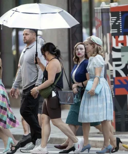 Billie Eilish in a Navy Bolero and Green Check Skirt on The Bell Jar Set – August 10, 2026 24 Billie Eilish in a Navy Bolero and Green Check Skirt on The Bell Jar Set – August 10, 2026