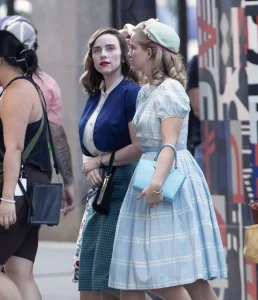 Billie Eilish in a Navy Bolero and Green Check Skirt on The Bell Jar Set – August 10, 2026 25 Billie Eilish in a Navy Bolero and Green Check Skirt on The Bell Jar Set – August 10, 2026