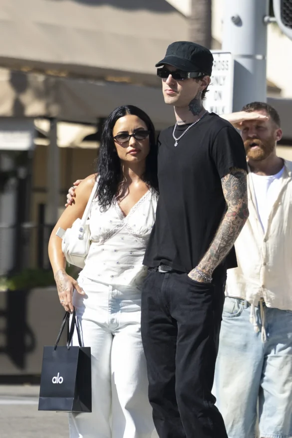 Demi Lovato in White Street Style at Alo – July 30, 2026