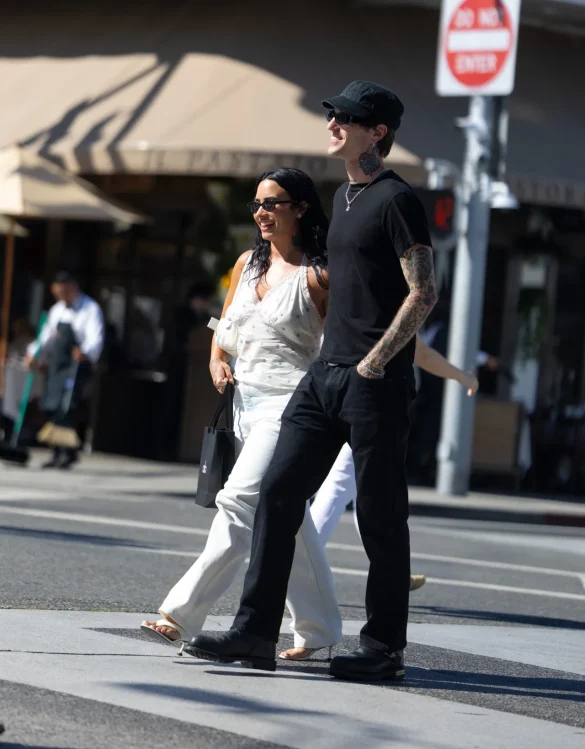 Demi Lovato in White Street Style at Alo – July 30, 2026