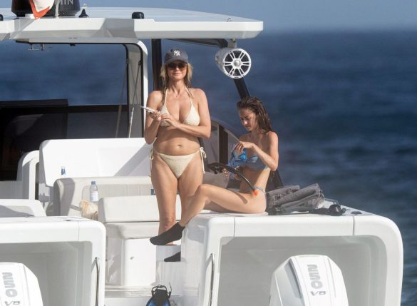 Heidi Klum and Leni Klum in Bikinis at a Boat in St. Barths, July 2026