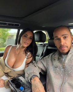 Kim Kardashian and Lewis Hamilton get cosy in loved-up photos from romantic getaway
