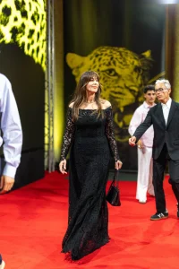 Monica Bellucci Wears Black Lace to The Invite at Locarno 2026
