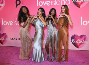 Trinity Tatum in a Silver Fringe Dress at the Love Island USA Reunion