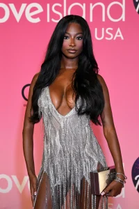 Trinity Tatum in a Silver Fringe Dress at the Love Island USA Reunion